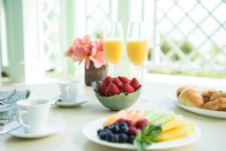 Shore Club villas fruit breakfast